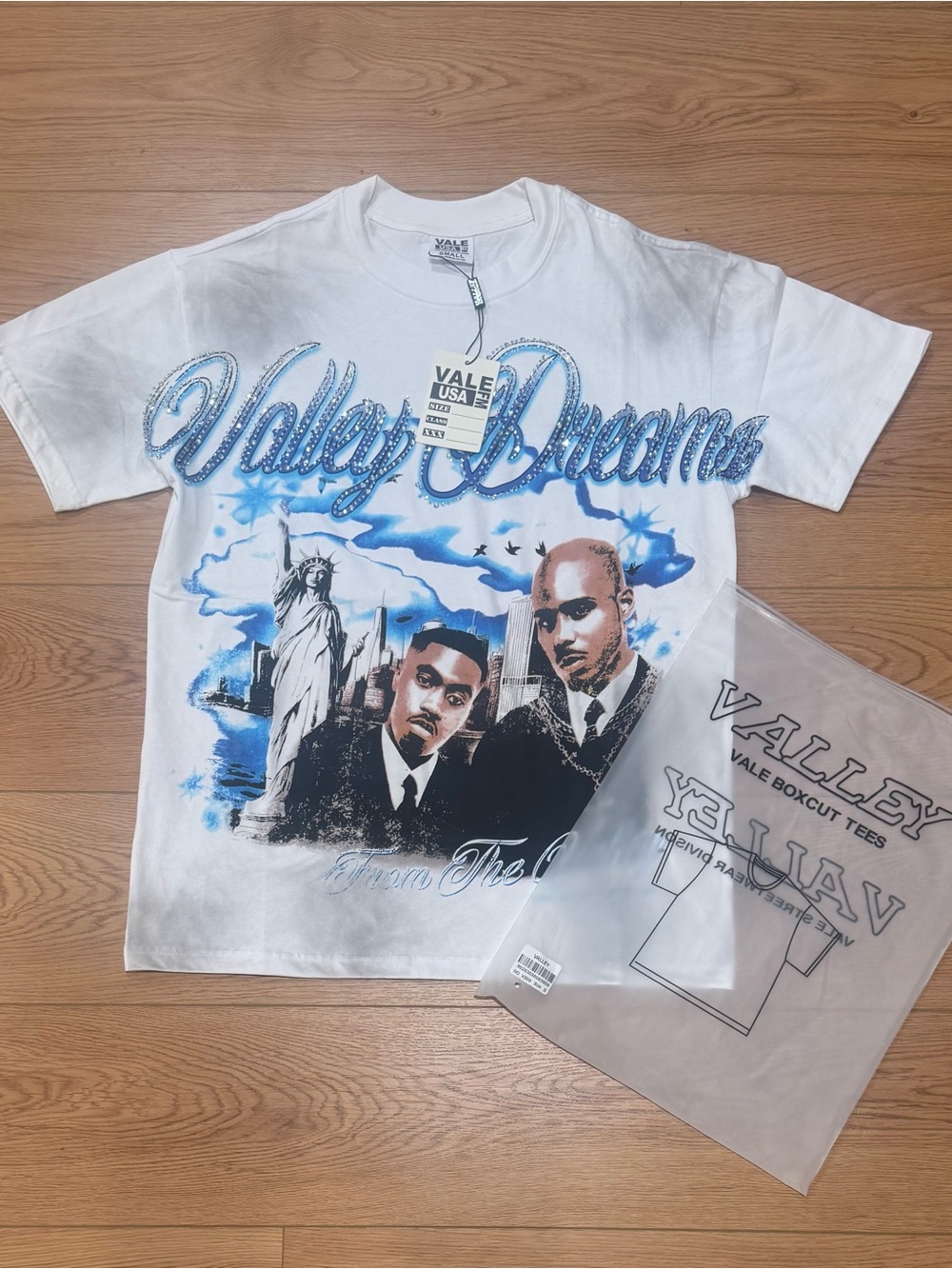 White 'Valley of Dreams' Graphic Tee - Picture 1 of 7